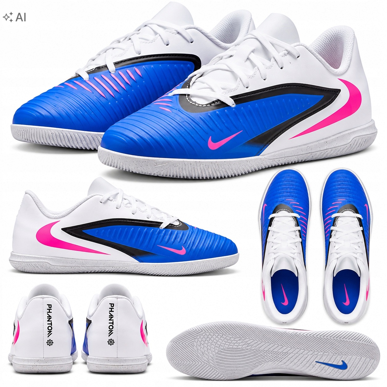 Nike Jr. Phantom 6 Low Club Dětská Sálová Obuv Modré vel.