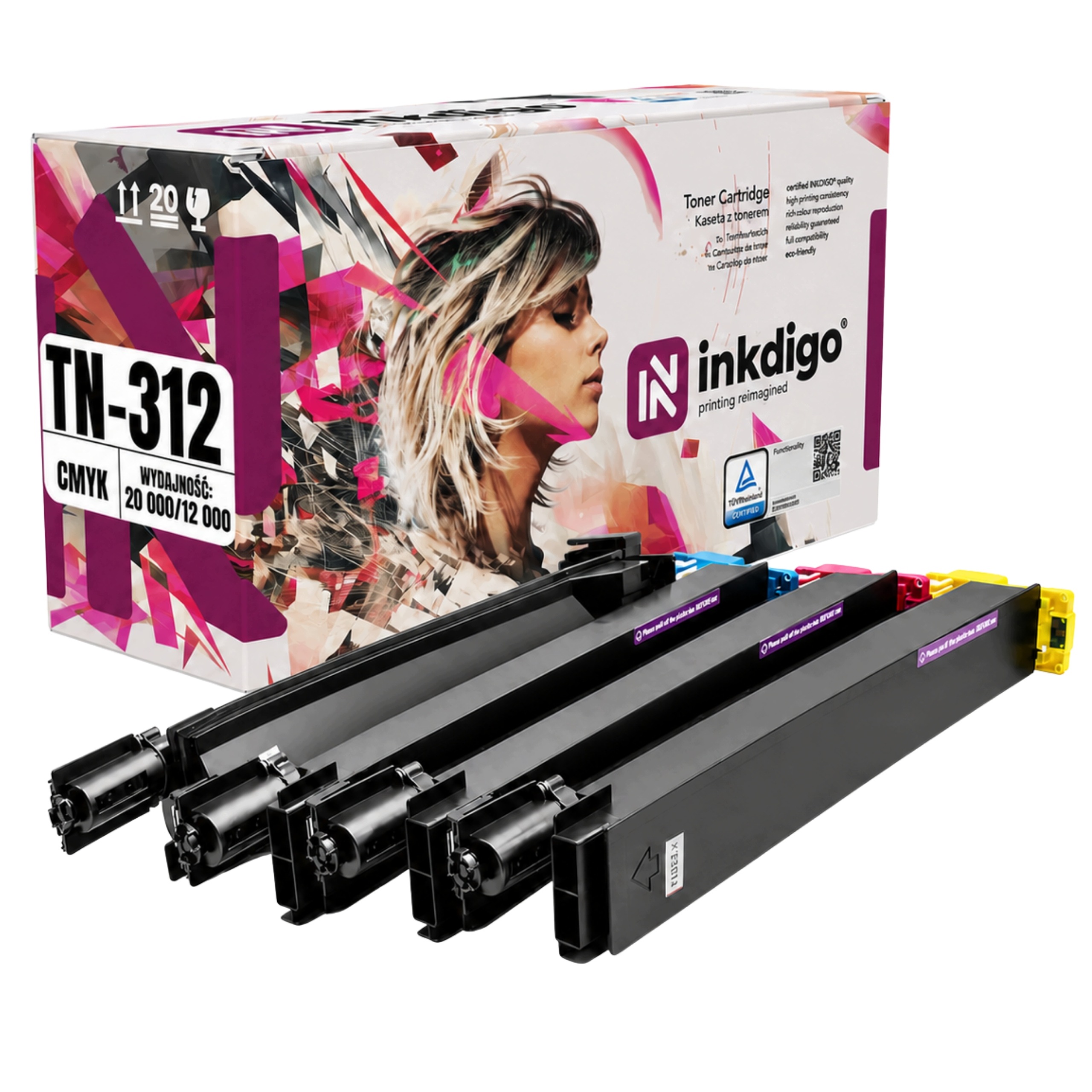 4x Toner TN-312 pro Konica Minolta Bizhub C300 C352