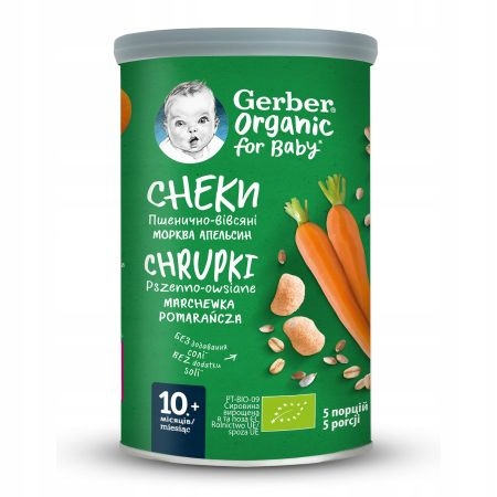Gerber Chrupki pszenno owsiane marchewka 10m+ 35g