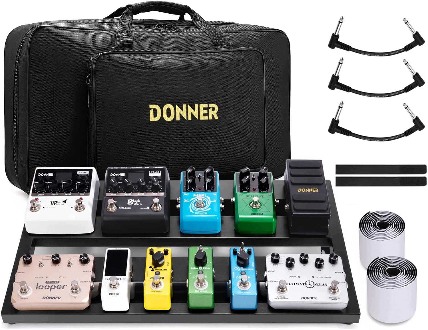 Donner Etui na gitarowy DB-3 aluminiowy pedalboard z torbą