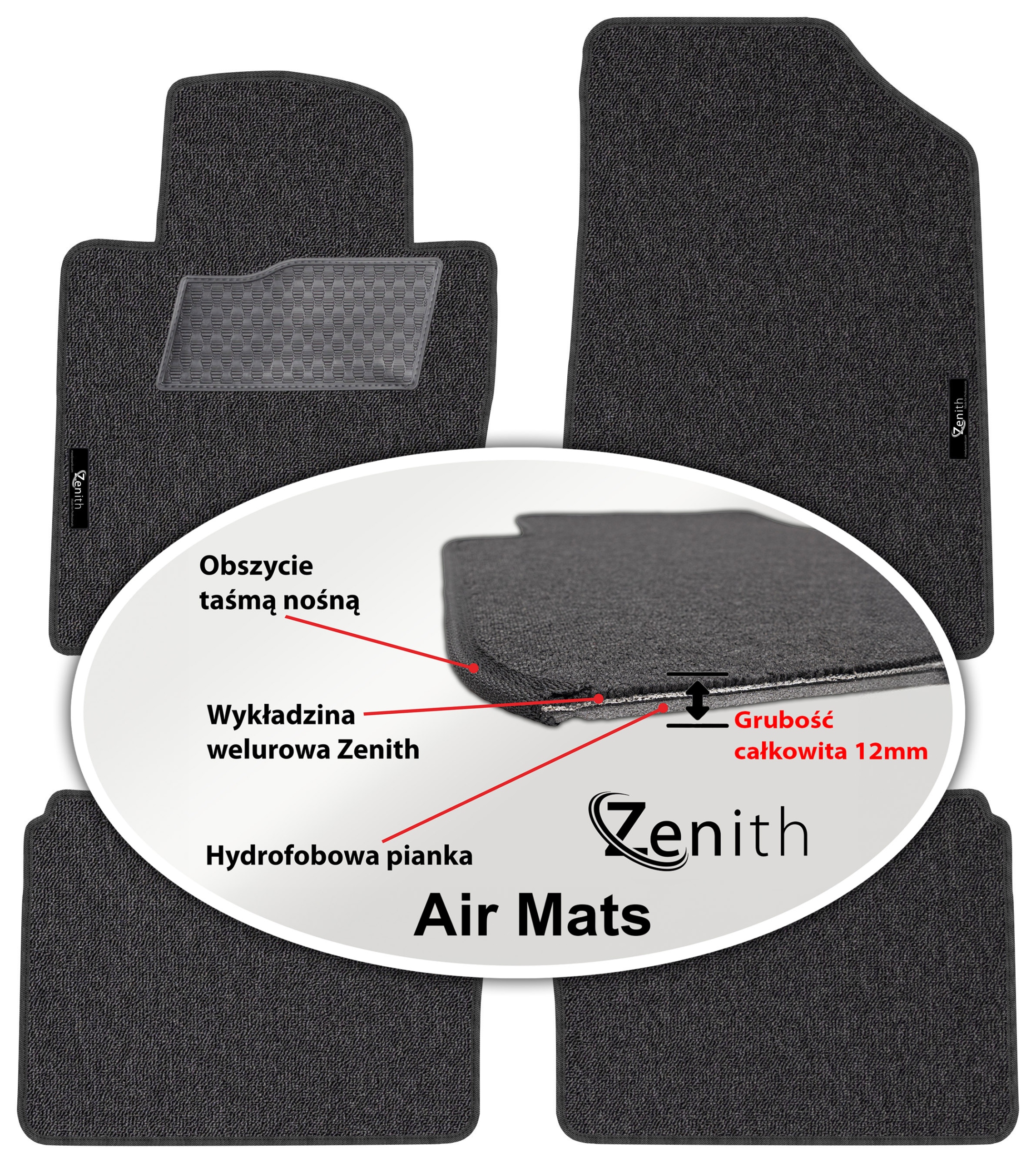 Kia Optima IV 2015-2020 Velúrové koberčeky do auta Zenith Air Mats