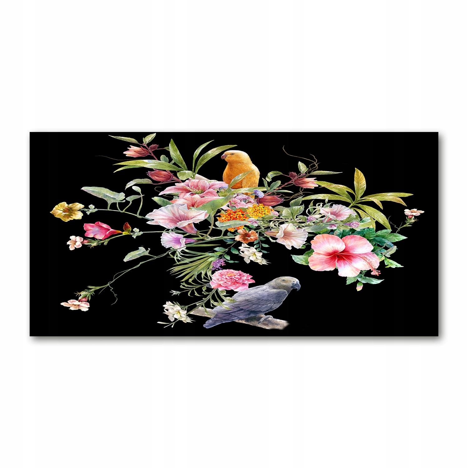

Foto obraz akryl zdjęcie Kwiaty i ptaki 120X60 cm