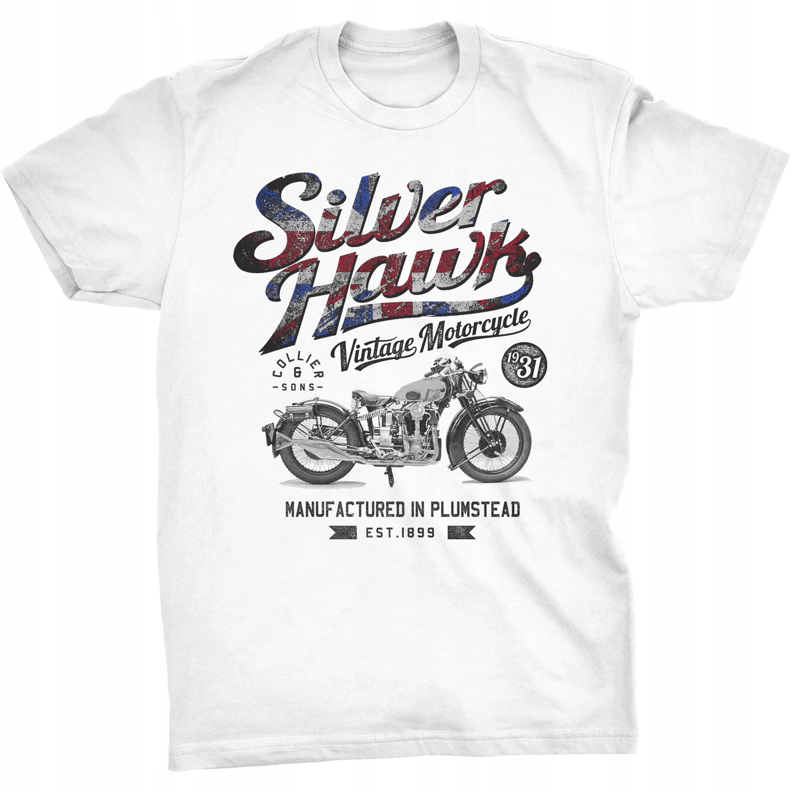 

Silver Hawk Koszulka Dla Motocyklisty Motor Retro