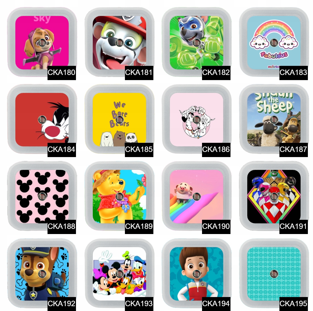 Nocna lampka do kontaktu LED Psi Patrol Top Wzory Rodzaj gwintu zintegrowane źródło LED