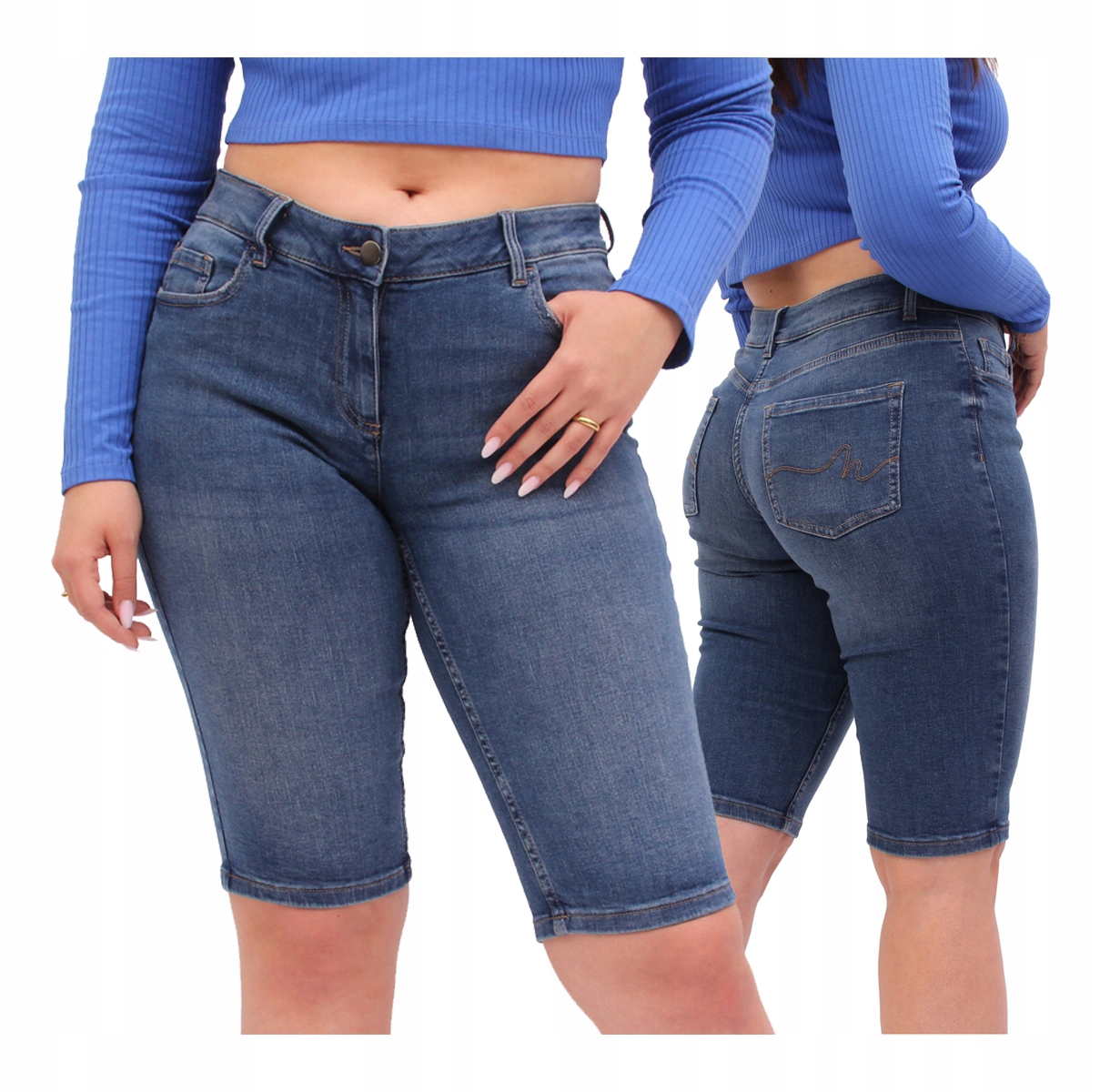 

Spodenki Jeansowe Damskie bermudy damskie 40