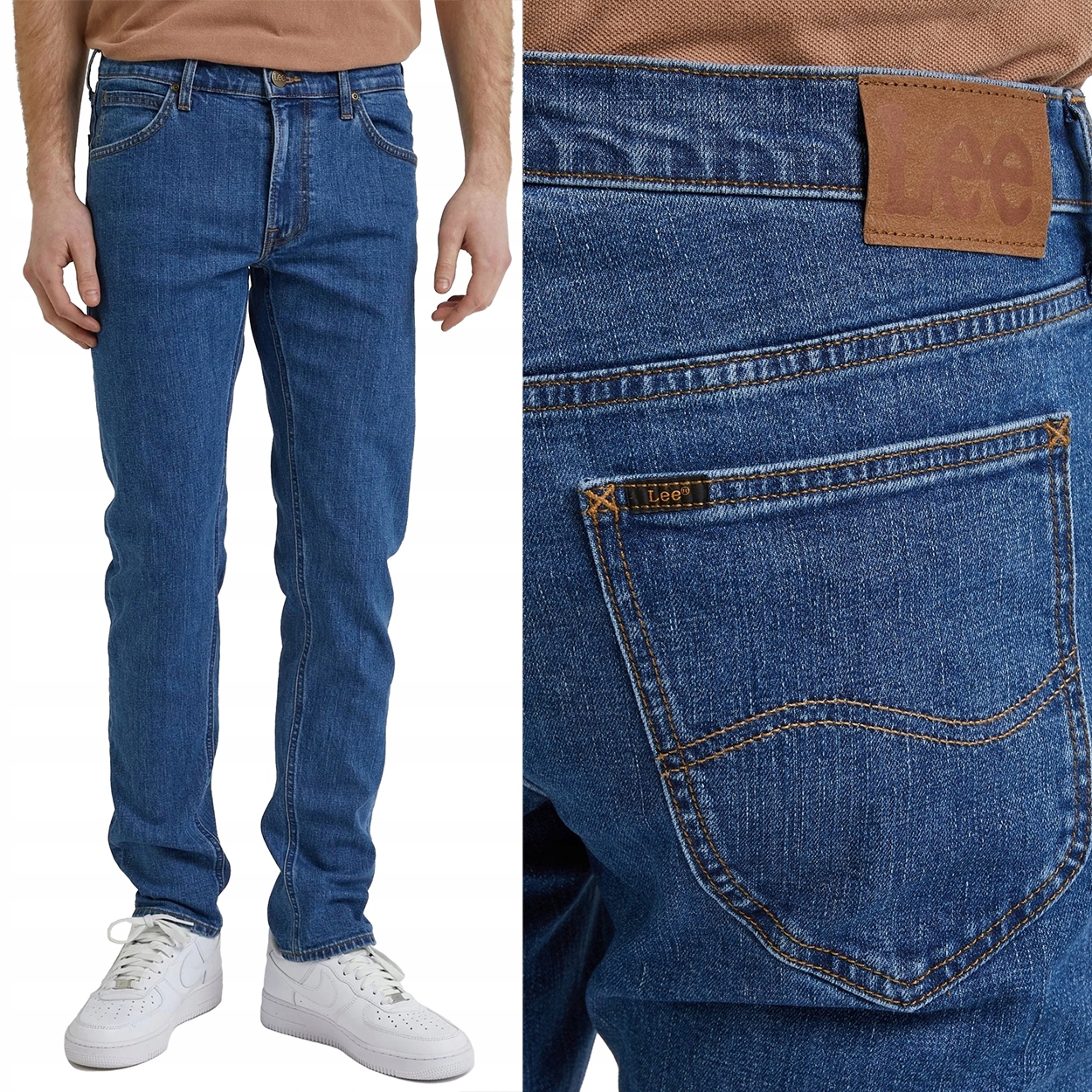 Lee Daren Stoneage Mid Džíny rovné tmavé pánské džínové kalhoty W38 L34