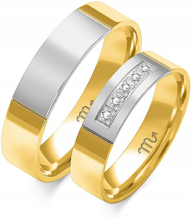 Zlaté snubní prsteny na svatební obřad 585 vel. 35 36 37 prstýnek 14k