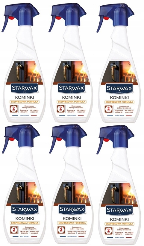 6xSTARWAX Čisticí prostředek na komínová skla 0.5 l