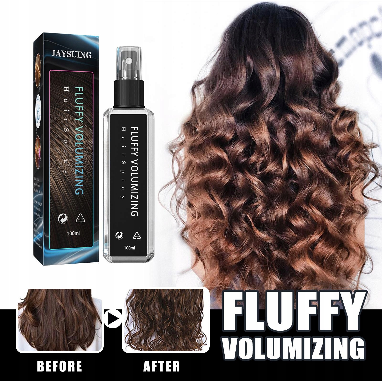 Fluffy Volumizing Hair Spray 100ml Higiena Marka inna marka