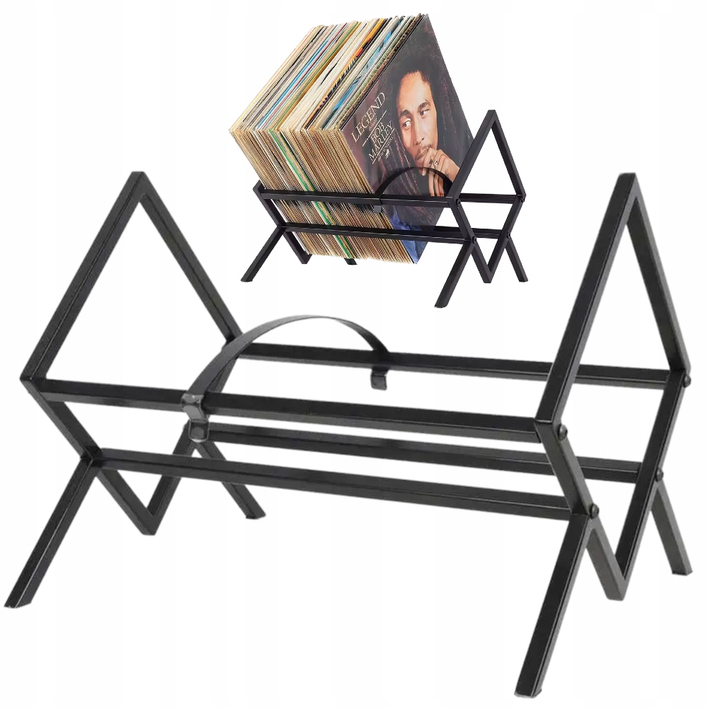 Stojan Na Vinyly Segregátor Na Gramofonové Desky CD Organizér Regál Černý