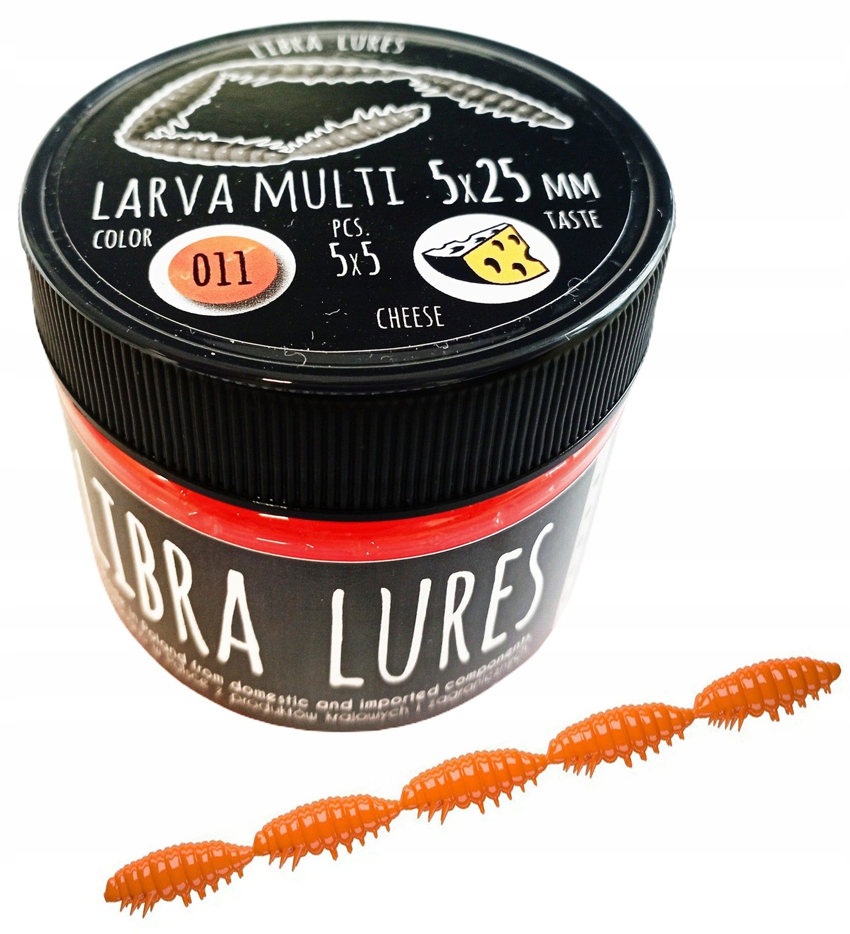 Libra Lures Larva Multi 5x2,5cm 011 Hot Orange Ser Długość (cm): 2.5, Smak:
