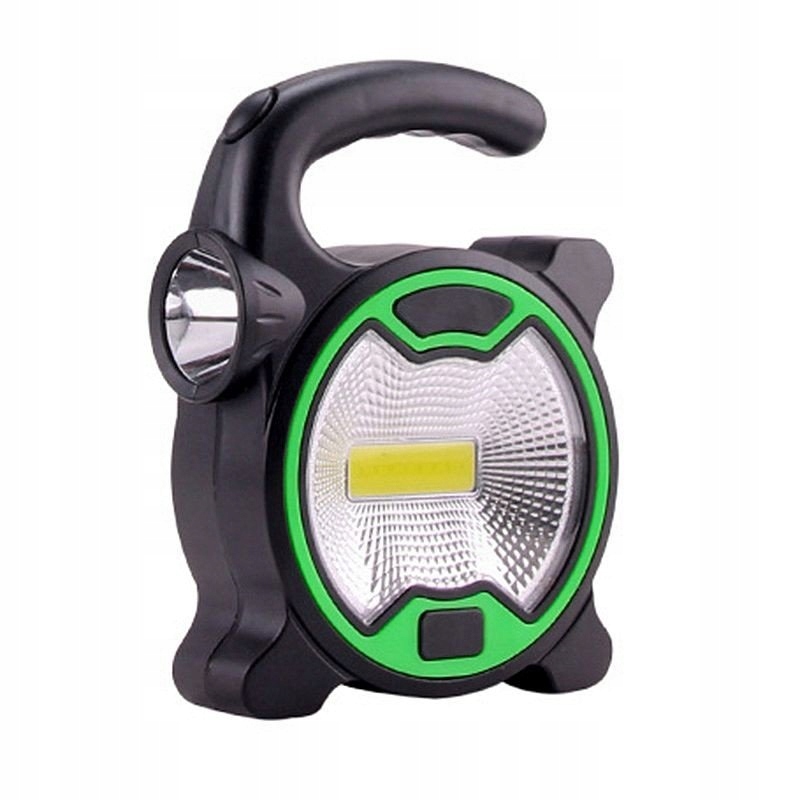 LATARKA Z RĄCZKĄ NA BATERIE DWA ŚWIATŁA PORĘCZNA