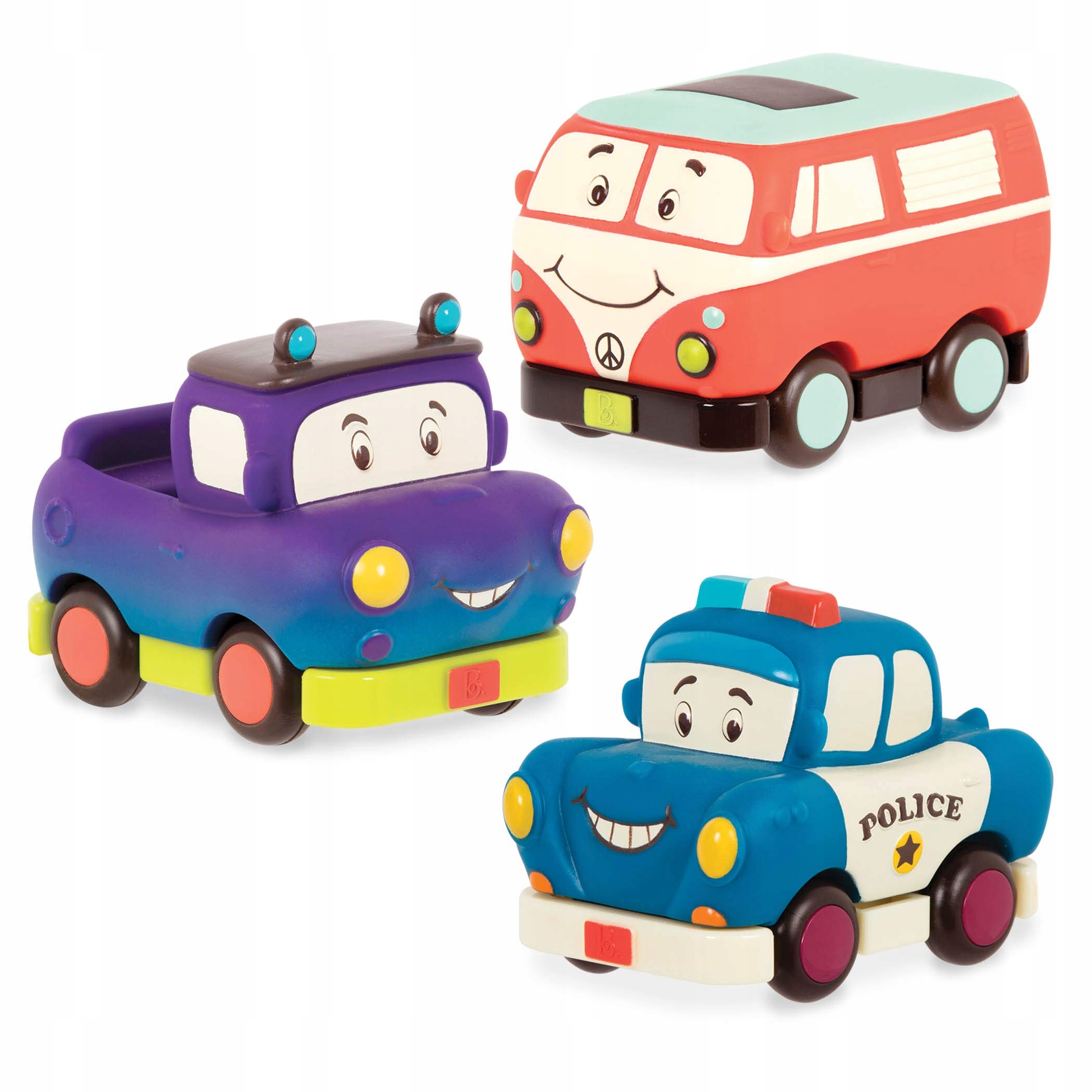 

Zestaw 3 Autek z napędem Miękkie b.Toys Pick-up