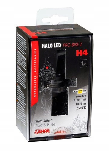 LAMPA Zarowka H4 Halo Led Pro Bike 2 15W 57749 Type H4 P43t