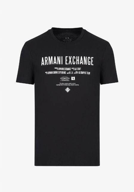 Armani Exchange t-shirt 6LZTATZJFCZ 1200 czarny XL