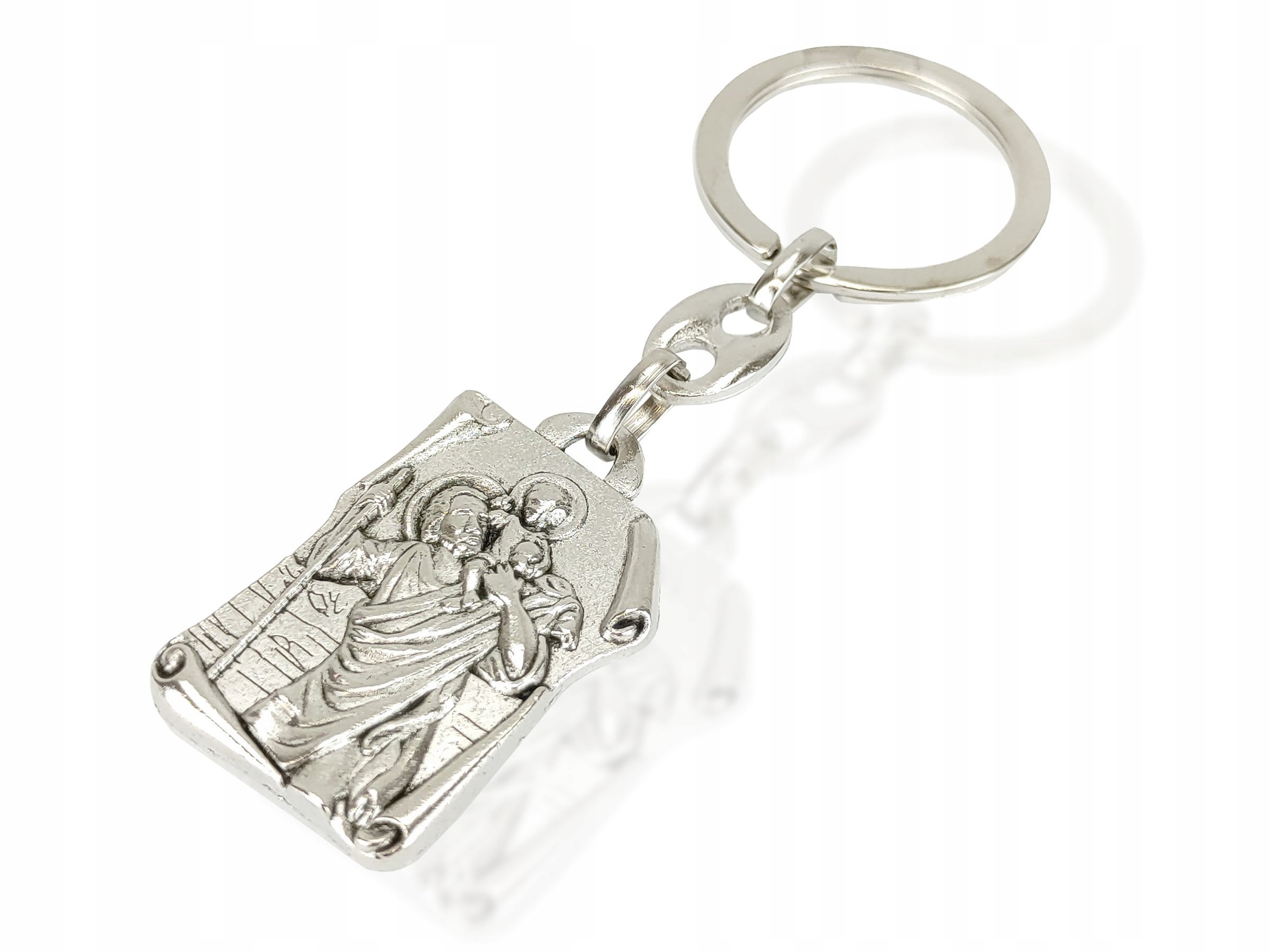 

Metalowy brelok do kluczy Św. Krzysztof