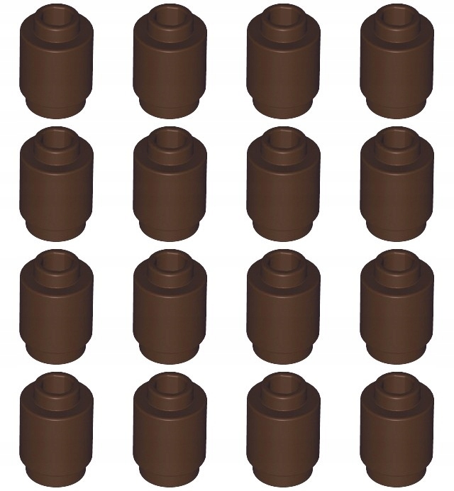 

Lego 3062b Walec 1x1 brąz ciemny Nowy (5g) 16 szt.