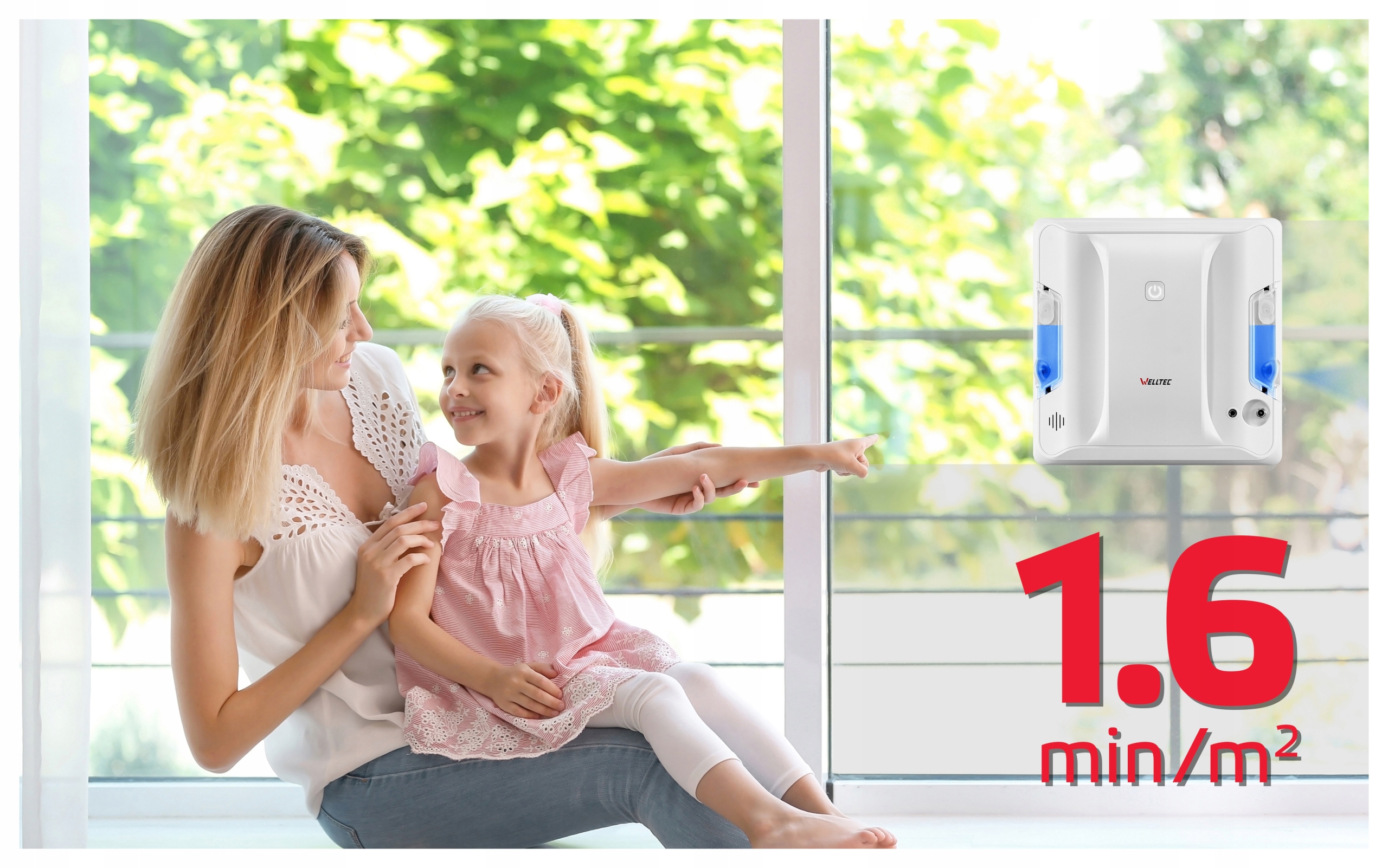 WELLTEC RX4 PRO - ЗАСІБ ДЛЯ МИЙКИ ВІКОН | 4000 Па | WiFi | ПУЛЬТ ДИСТАНЦІЙНОГО КЕРУВАННЯ + АКСЕСУАРИ. Стан оригінальної упаковки.