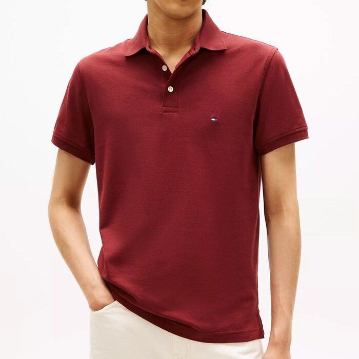 Polokošile Tommy Hilfiger bavlněné bordó pánské S (nové)