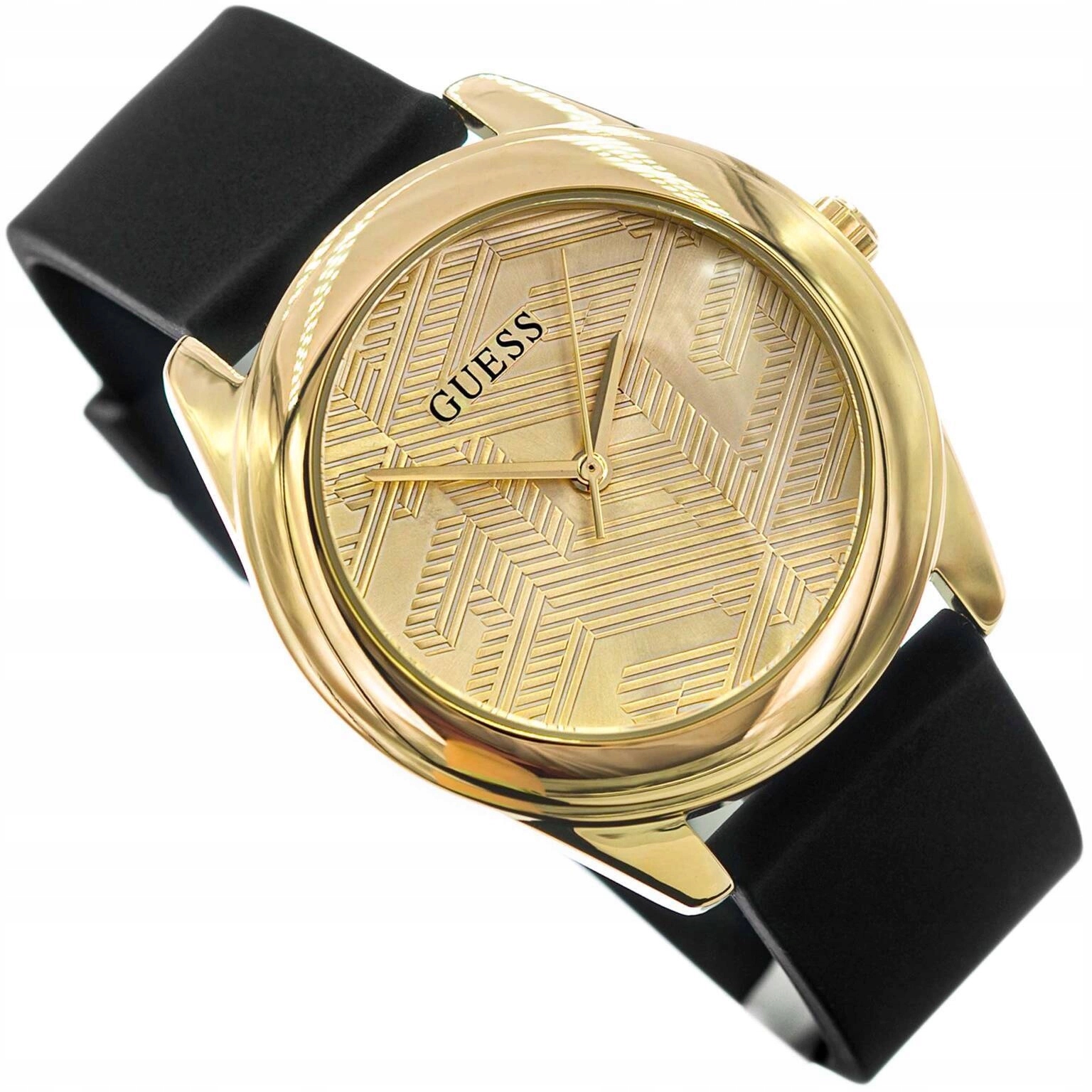 Dámské Hodinky Guess GW0665L1 Cubed Černé Na Řemínku S Krabičkou
