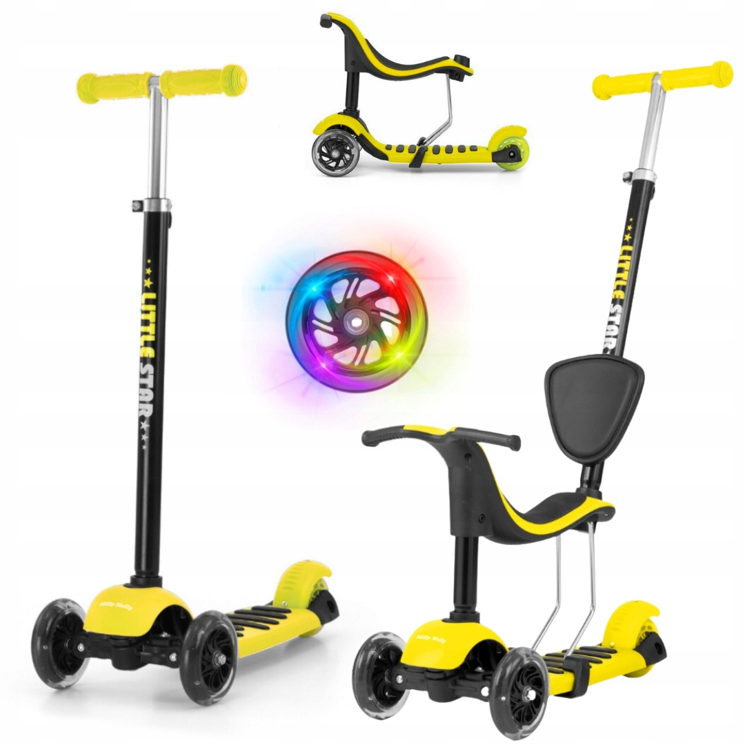 Hulajnoga trójkołowa dla dzieci Little Star Blue Scoot and Ride Milly Mally