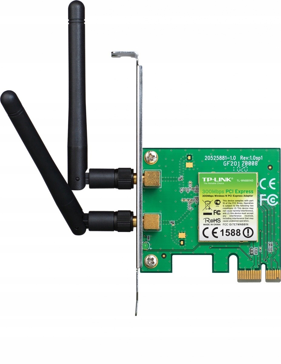 Karta WiFi Tp-link WN881ND N300 2.4GHz Pci-e 2x2dBi