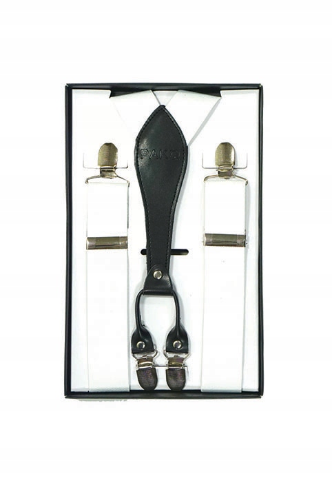 Szelki Męskie do Spodni M.2 Białe Pako Jeans