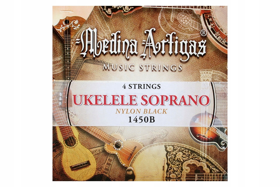 Medina Artigas 1450B struny do ukulele czarne