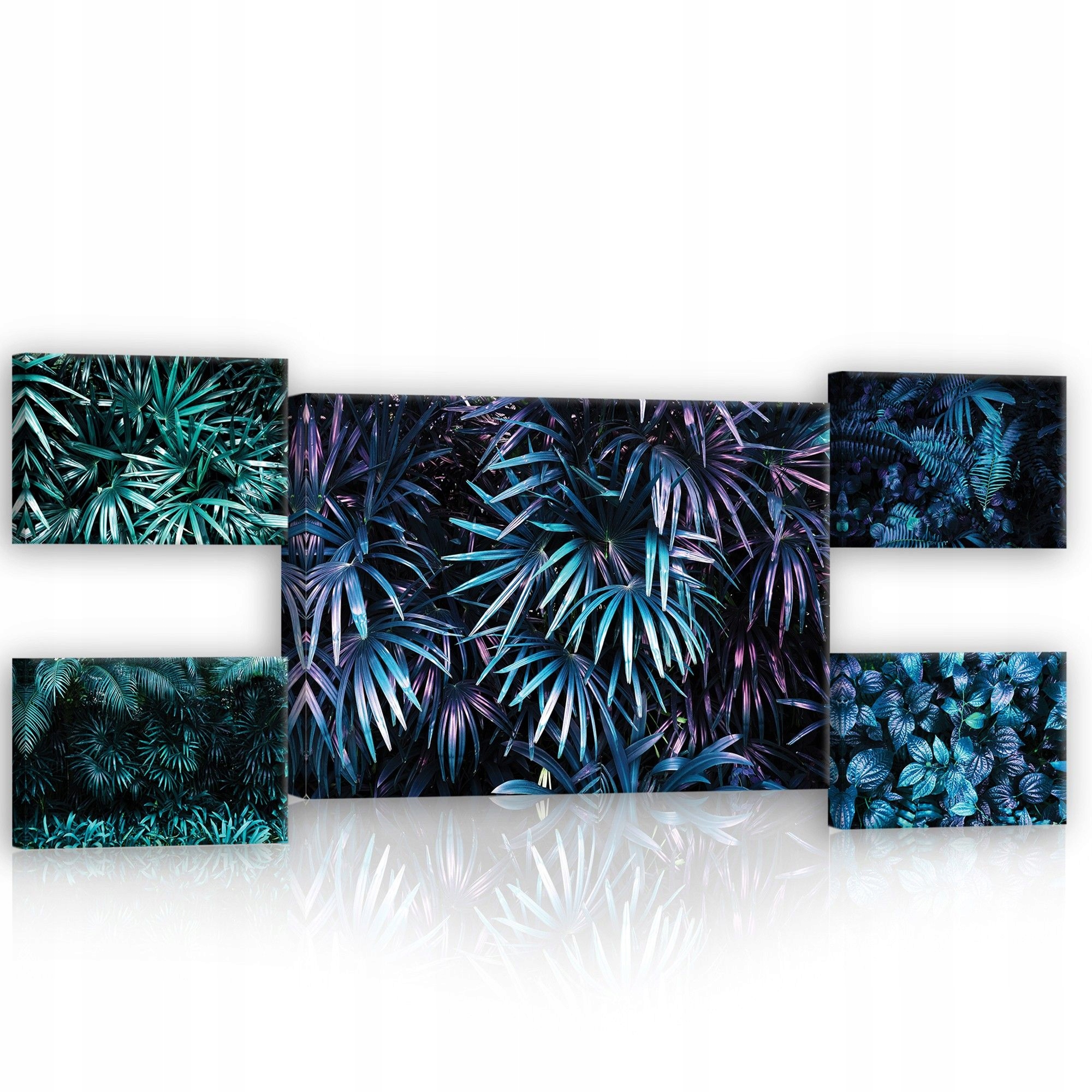 Obraz 135x50 Tropické listy džungle zeleň exotika příroda klid zeď