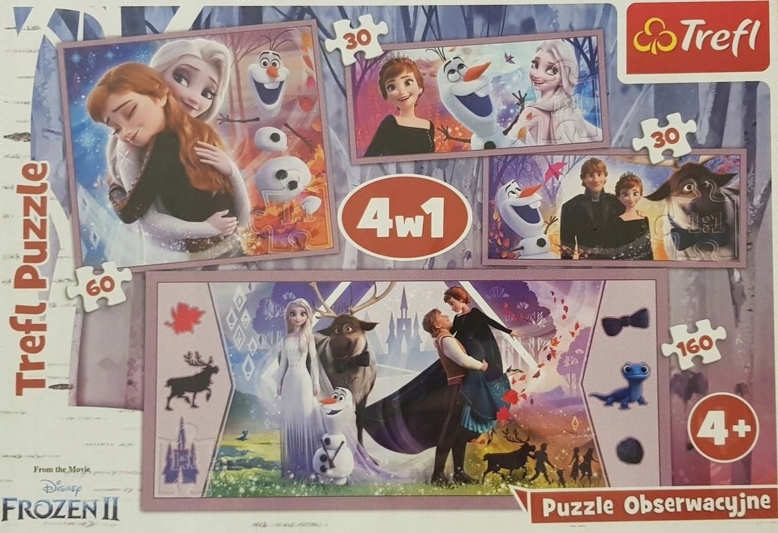 

Puzzle Trefl 30+30+60+160 Kraina Lodu II 4w1