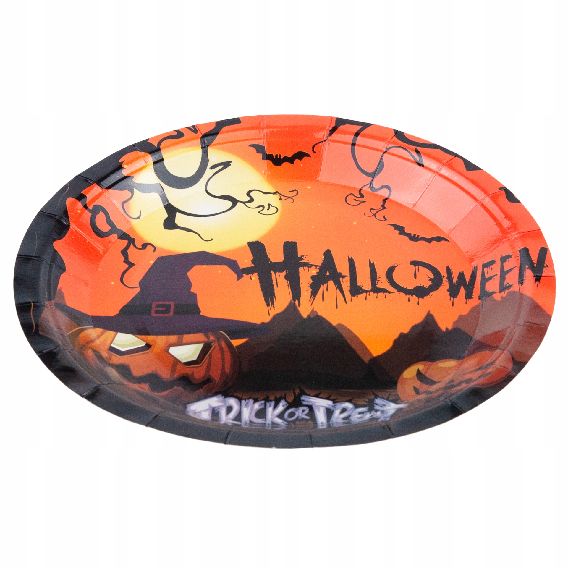 TALERZYKI HALLOWEEN TALERZ MAŁY 10SZT PAPIEROWE JEDNORAZOWE DYNIE STRASZNE Marka Martom