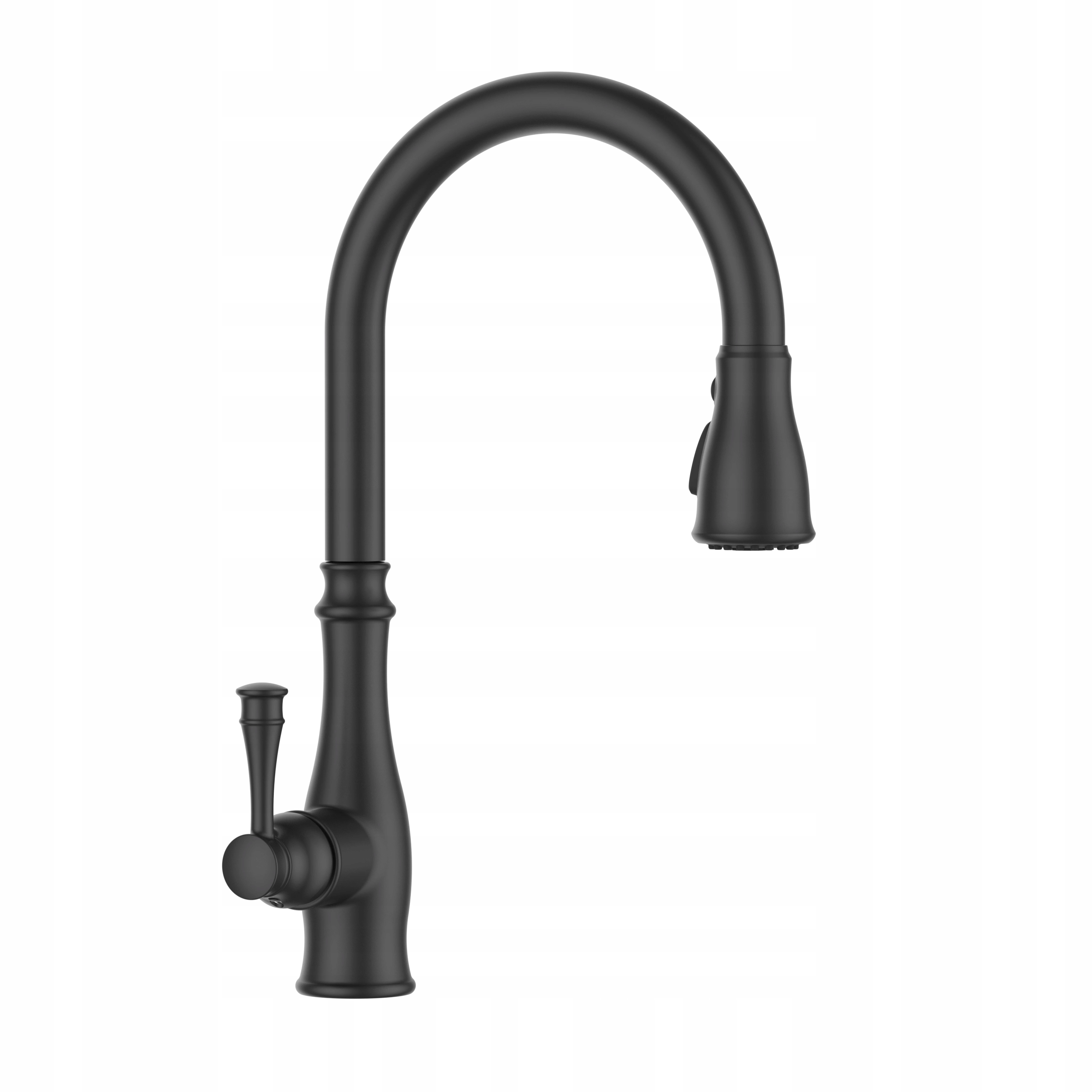 Čierna kuchynská batéria Retro Ika Black Mat Ww