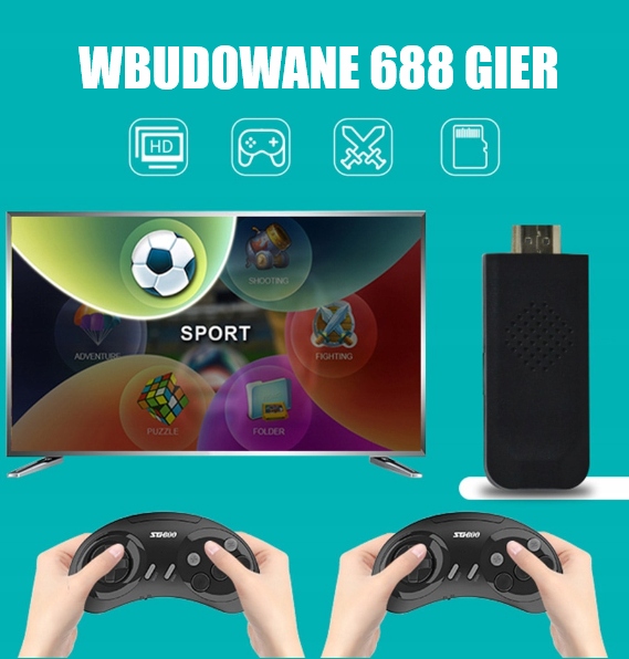 Konsola Bezprzewodowa TV 2xPAD 698 gier HDMI retro EAN (GTIN) 5903857155631