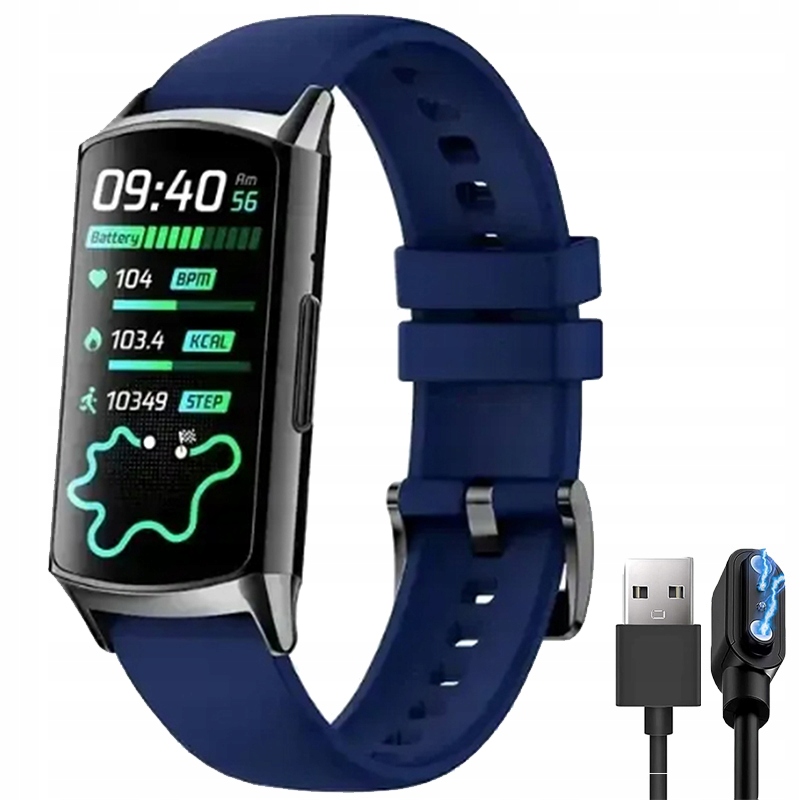 SMARTBAND BAND SMARTWATCH OPASKA ZEGAREK AMOLED SP02 BLUETOOTH PRO SMART BT Wodoszczelność poniżej 20m = WR20