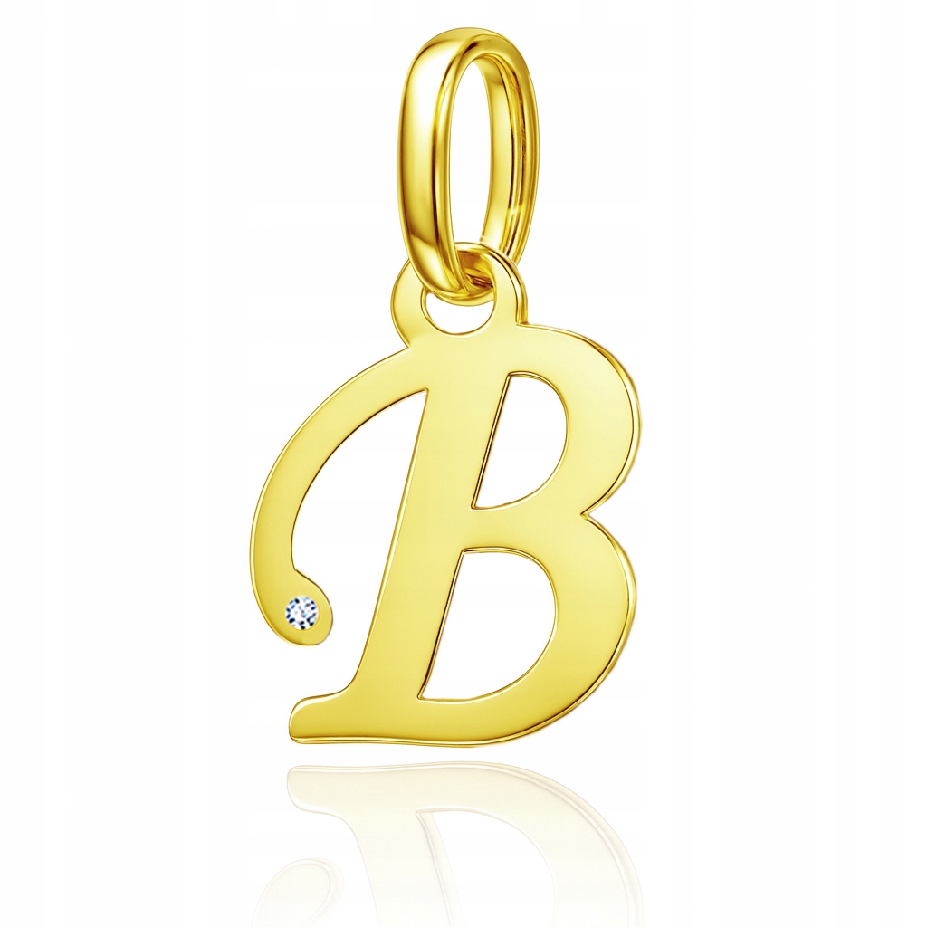 Zlatý Přívěsek S Briliantem PR.585 Písmeno B
