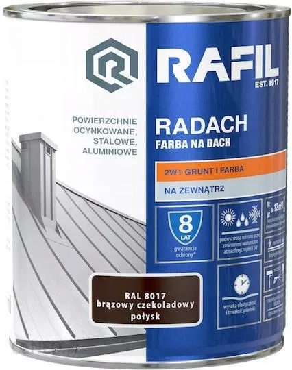 RAFIL RADACH FARBA BRĄZ CZEKOLADOWY POŁYSK 0,75L