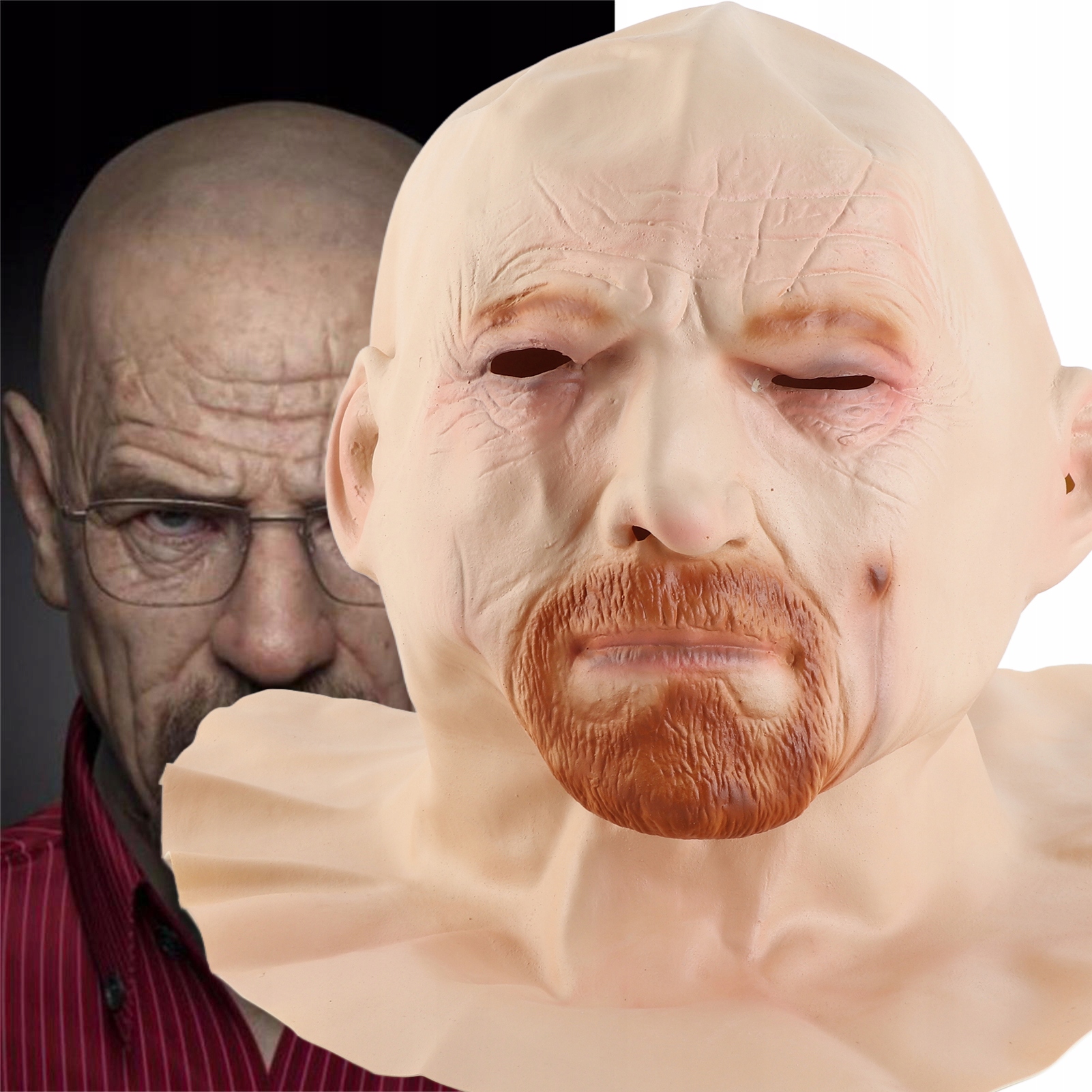 Lateksowa Maska Starca na Halloween Cosplay Rekwizyt