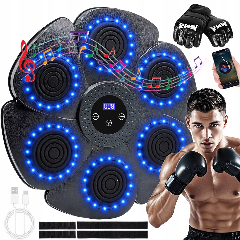 Trenażer Do Boksu Tablica Muzyczna Bluetooth Maszyna Bokserska Treningowa
