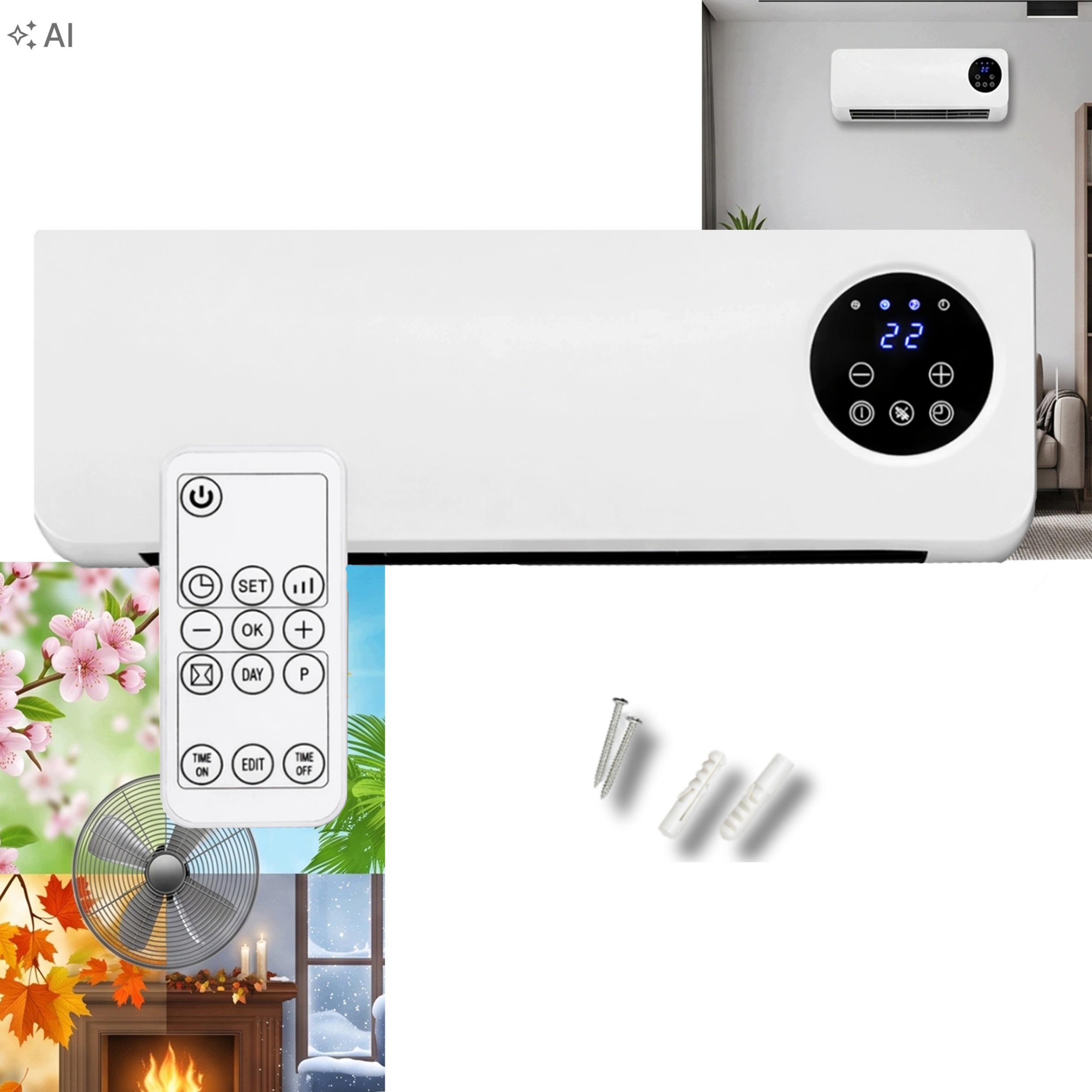 Vzduchová Clona, Funkce Ohřevu A Chlazení Weber Heat ZYY-PTC06 2000W