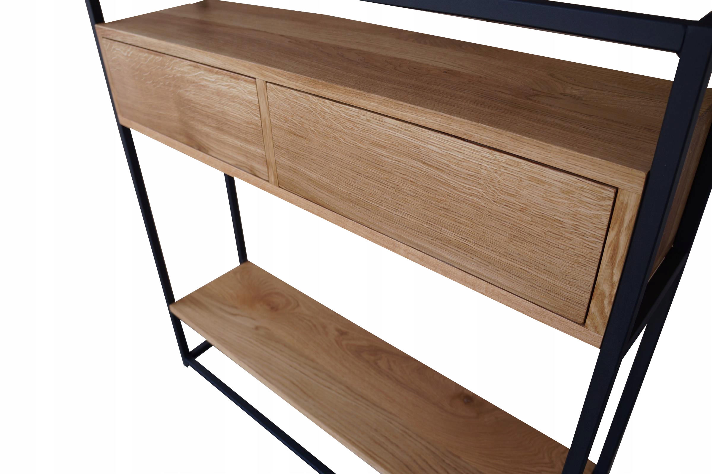 KONSOLA LOFT 100 CM LITY DĄB Z PÓŁKĄ SZUFLADY Szerokość mebla 100 cm