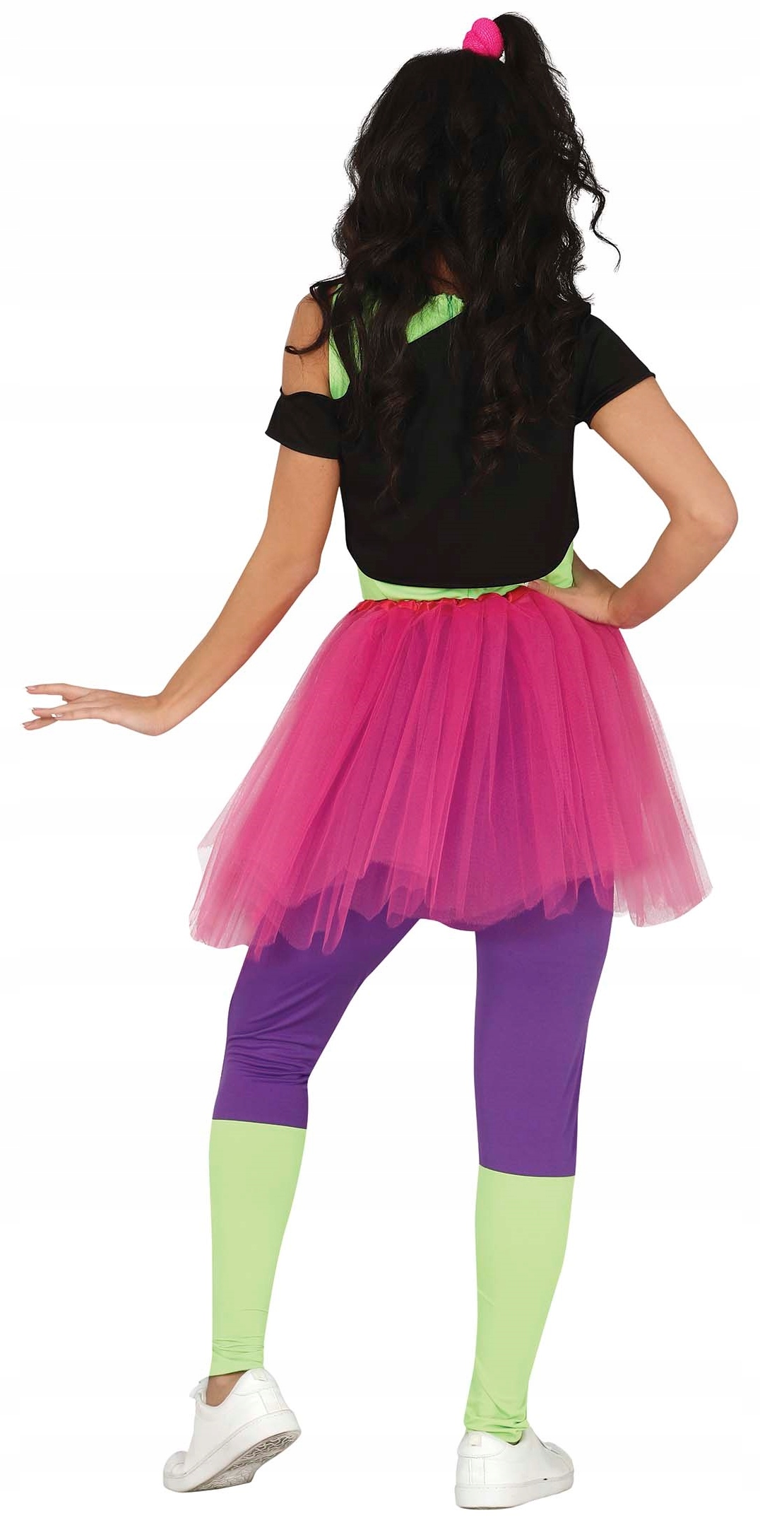 Kostým 80. Léta Fitness Tutu 4 Dílný Neon Párty S
