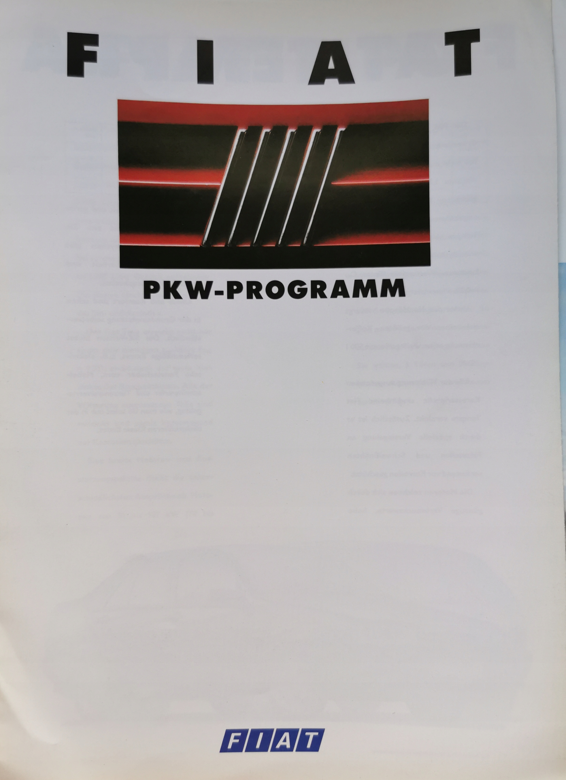 FIAT PKW Katalog Prospekt rozkładany