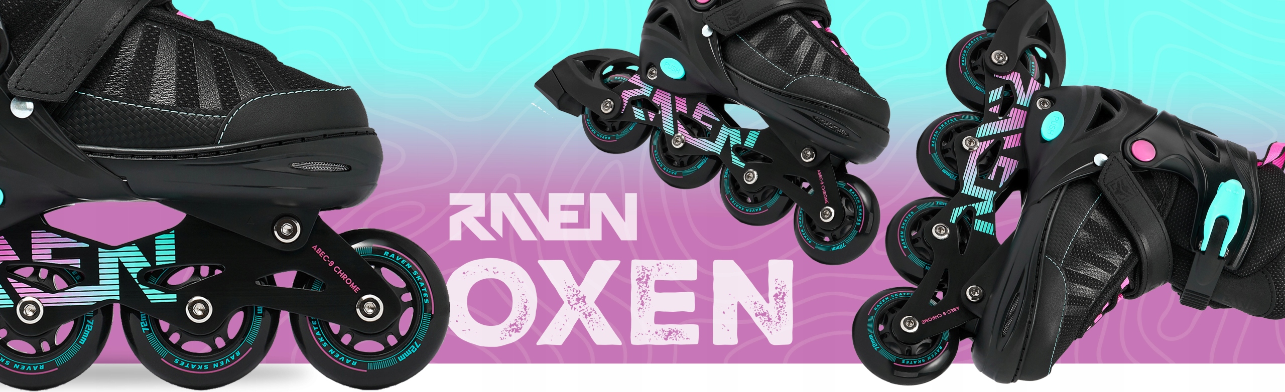 Rolki Regulowane RAVEN Oxen Mint/Pink 38-42