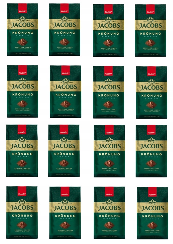 16x 100g Jacobs Kronung kawa mielona Karton