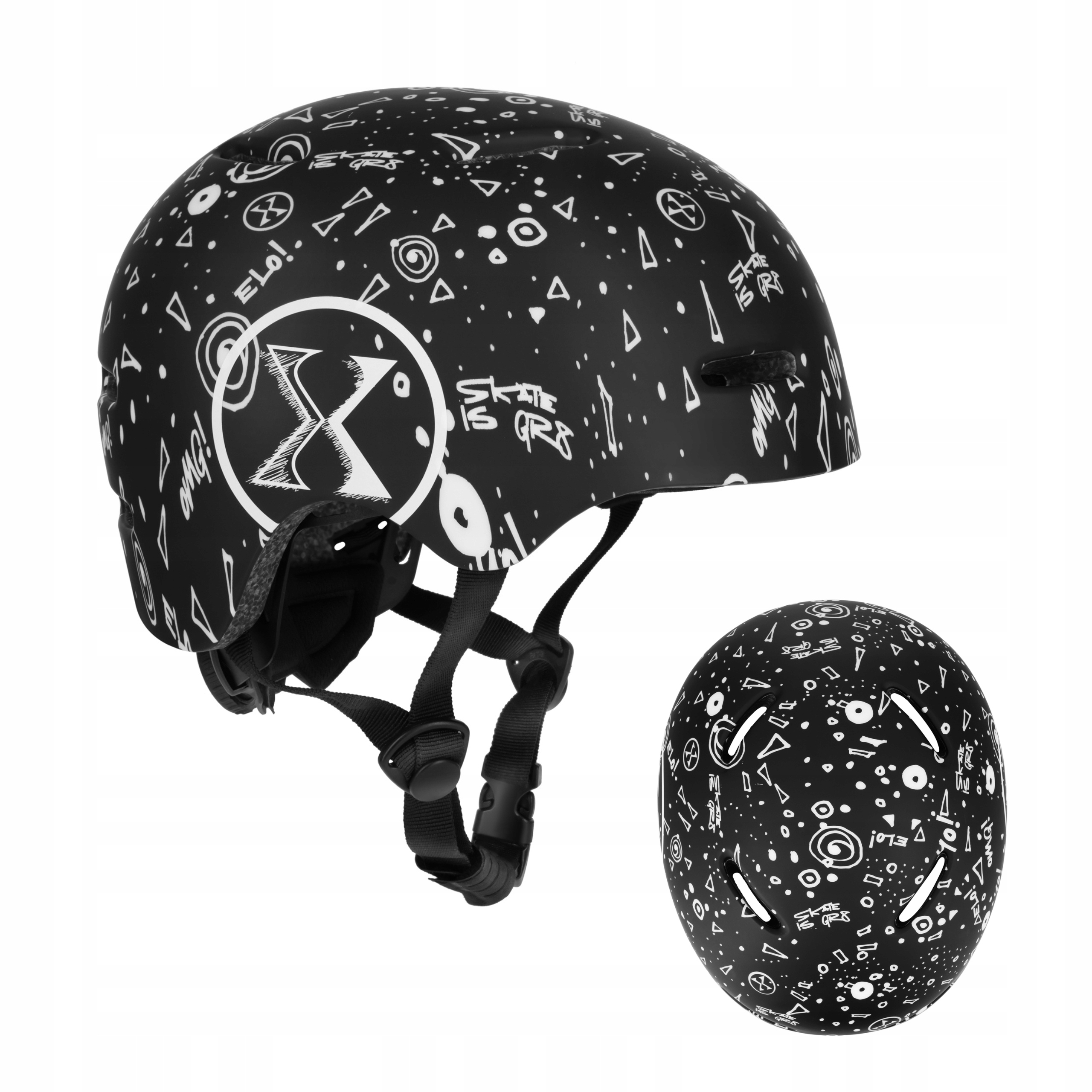 Sportovní přilba Nils Extreme Černá Xs 48-52 cm Kolo Koloběžka Kolečkové brusle