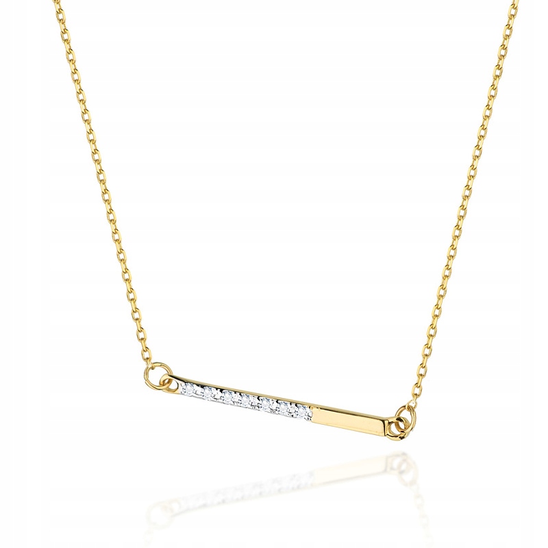 

Naszyjnik Łańcuszek Złoty Z Brylantami Celebrytka