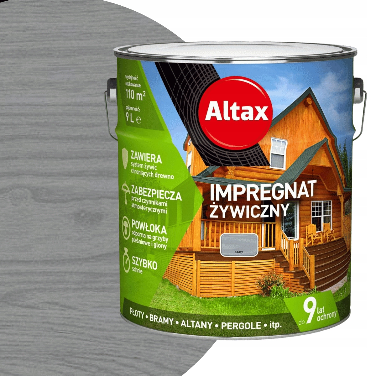 Altax Impregnat Żywiczny 9L Szary