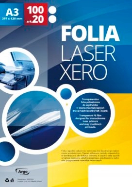 FOLIA DO DRUKAREK LASEROWYCH A3 100 mic. 20 ark.