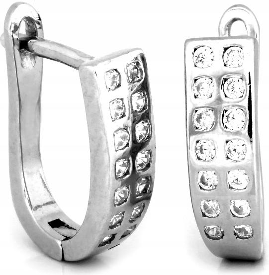 Stříbrné náušnice 925 – jedinečné čárky se zirkony