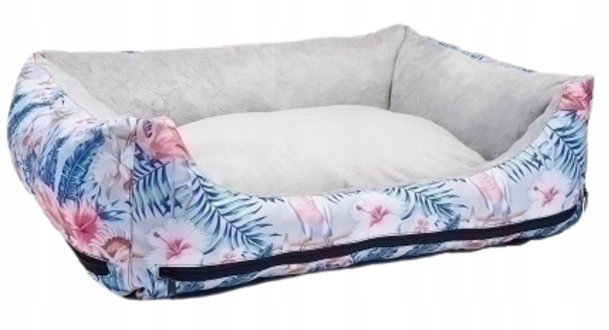 Levně Bimbay Pohovka Pelíšek pro psa Kropka č. 2 80x65 cm plameňák modrý